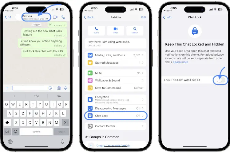 How to lock a chat on WhatsApp
