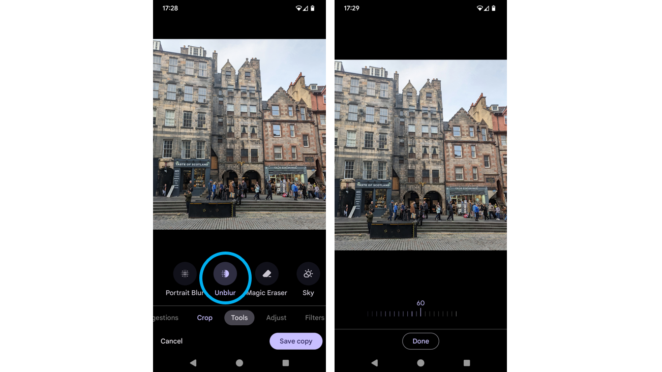 How to use the Photo Unblur feature on Google Pixel