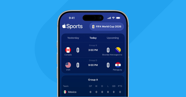 Apple Sports Makes Following the FIFA World Cup Easier Than Ever