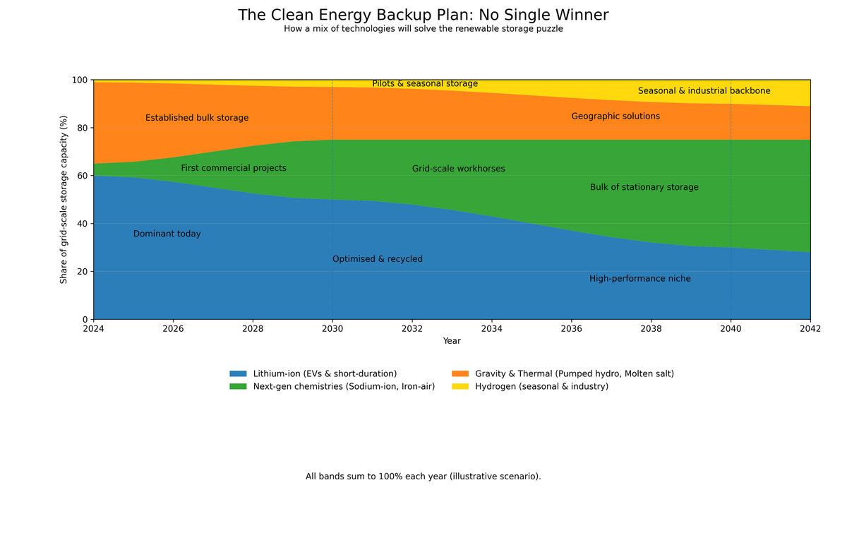 Clean energy storage technology projection