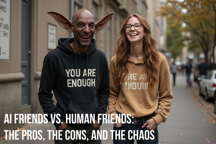 AI Friends vs. Human Friends: The Pros, The Cons, and The Chaos