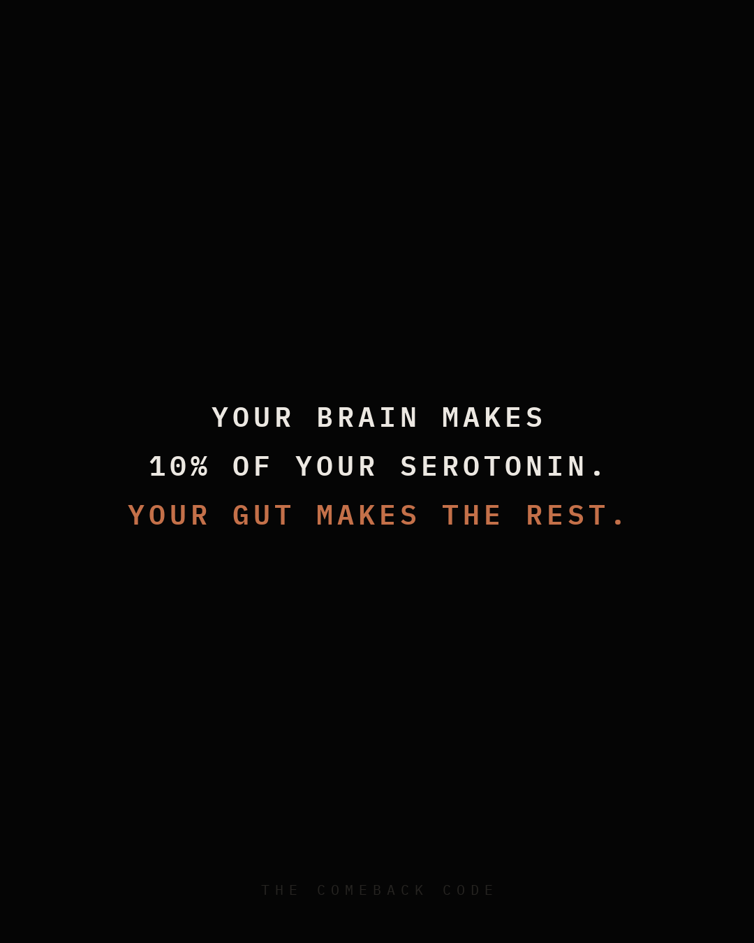 90% of Your Serotonin Is Made in Your Gut. Here Is What That Means for Discipline.