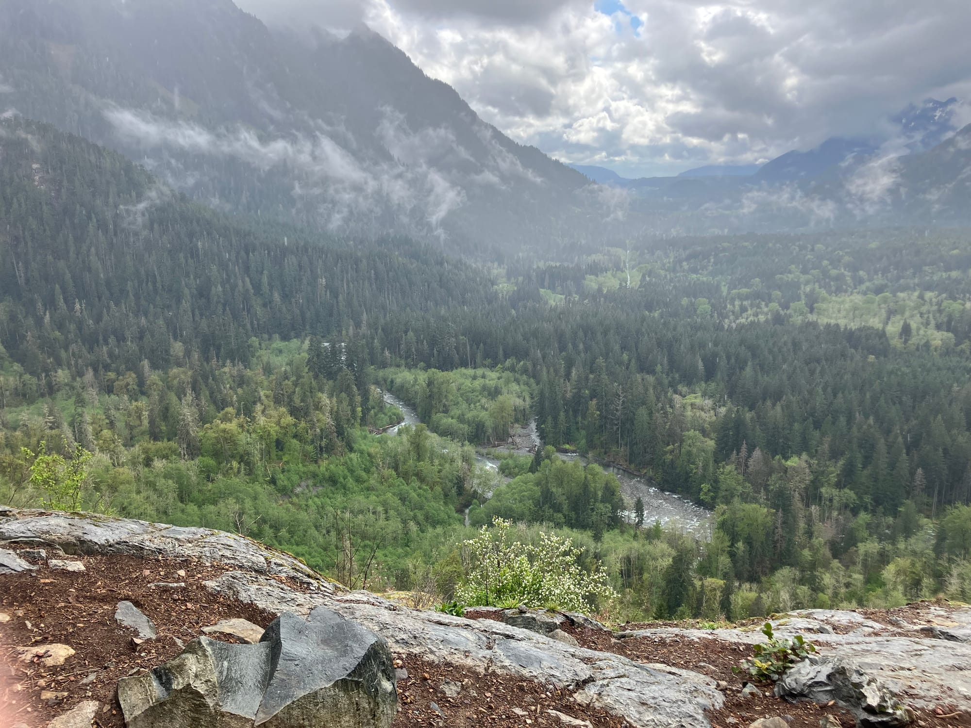 Landscape photo of mountains and valleys covered in trees