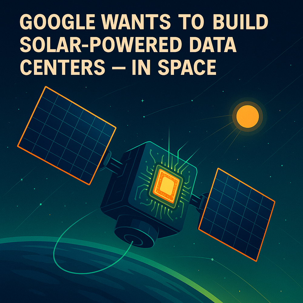 🚀 Google Wants to Build Solar-Powered Data Centers...in Space!
