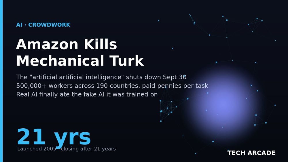 🔥 Amazon Is Killing Mechanical Turk, the "Fake AI" It Ran for 21 Years. Real AI Finally Ate It.