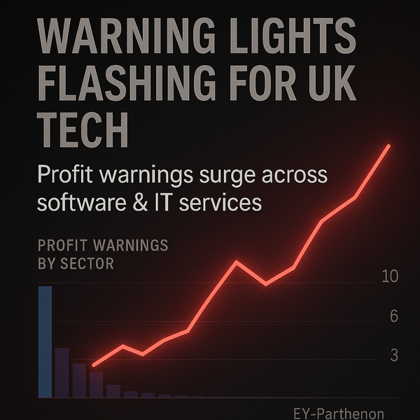 Warning lights flashing for UK tech: profit warnings surge across software & IT services
