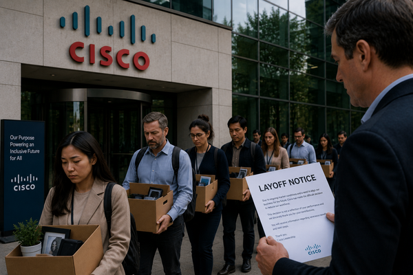Cisco Posts Record 15.8B Quarter and 3.4B Profit… Then Cuts 4,000 Jobs to Chase AI
