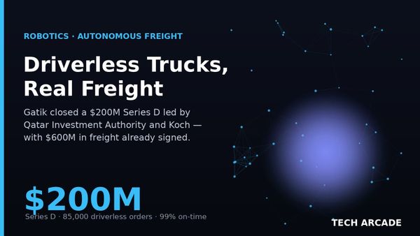 🔥 Gatik Raised $200 Million to Run Driverless Trucks for Walmart and PepsiCo. It Already Booked $600 Million in Freight.