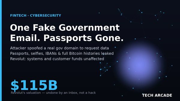 🔥 Hackers Sent Revolut a Fake Government Email. It Mailed Back Passports, IBANs, and Bitcoin Histories.