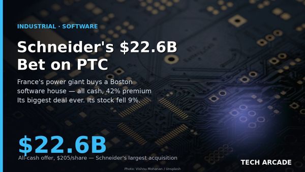 🔥 Schneider Electric Just Dropped $22.6 Billion on PTC — Its Biggest Bet Ever, and the Market Flinched