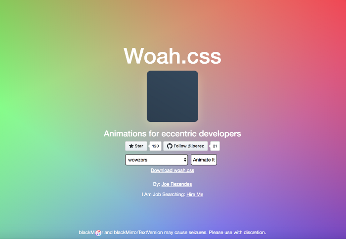 Woah.css by Joe Rezendes