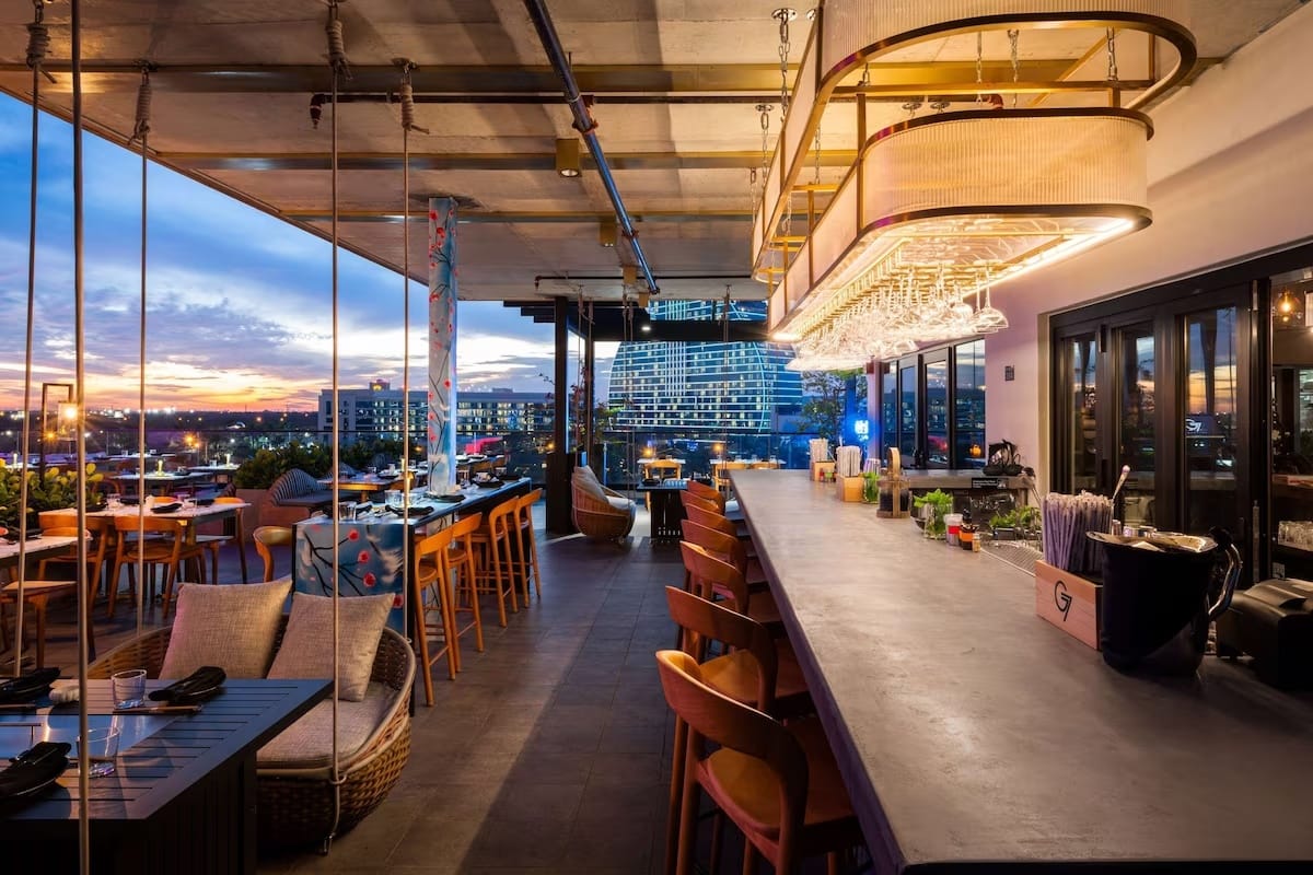 Rooftop bar at Dolce by Wyndham Hollywood near Miami World Cup 2026 venue