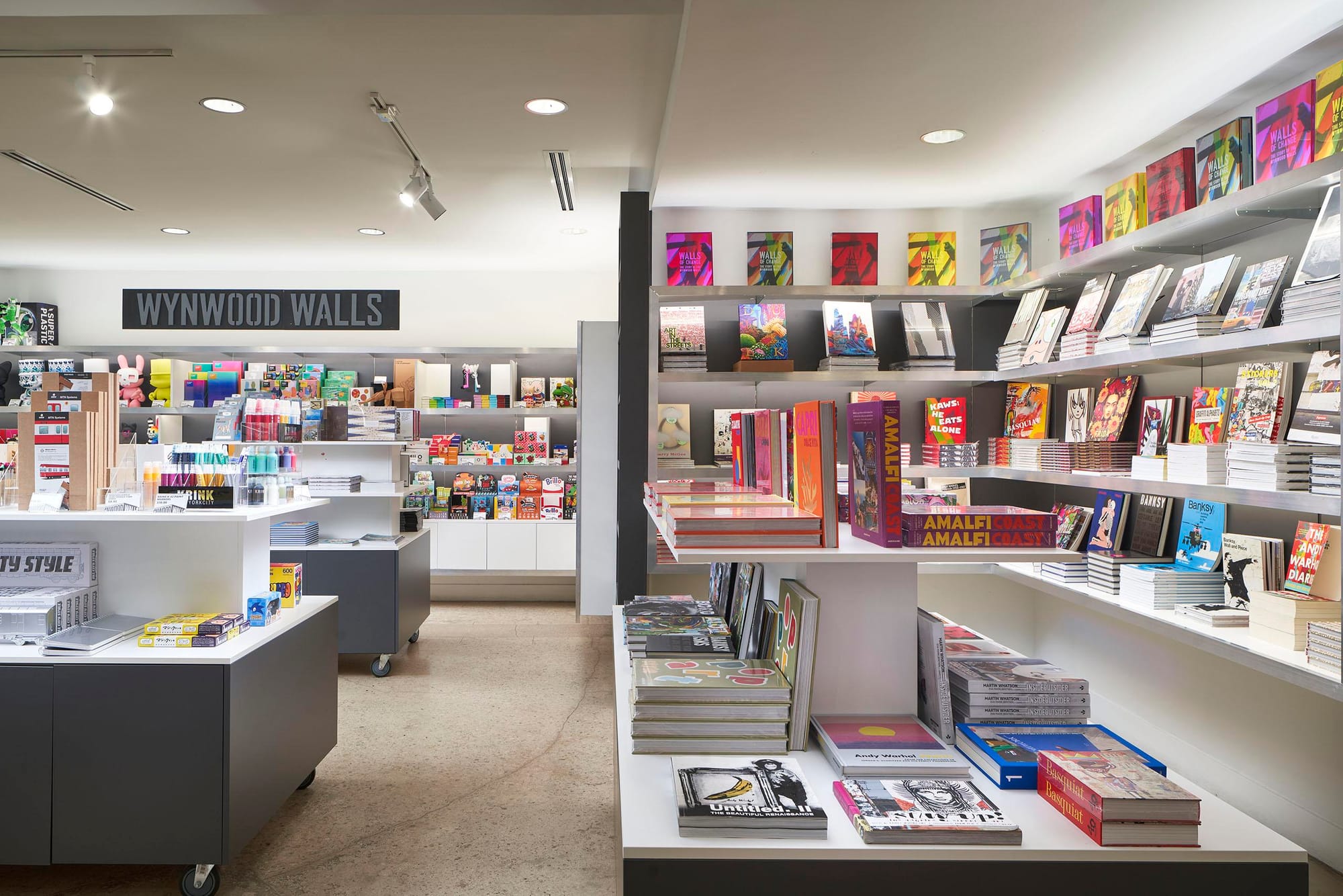 Wynwood Walls gift shop interior street art books and merchandise Miami