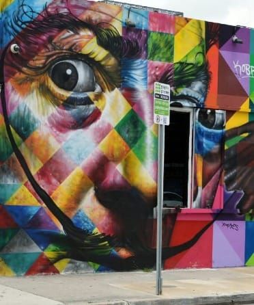 Mural in Wynwood one of the best places to stay in Miami. 