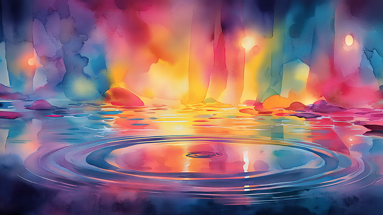 Ripples on a calm pond