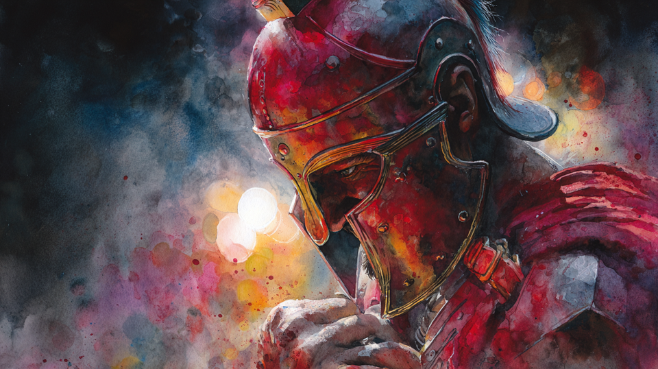 A centurion wearing armor