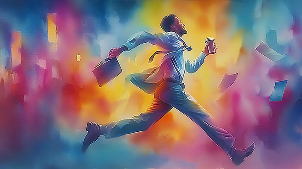 A worship leader rushing onto stage