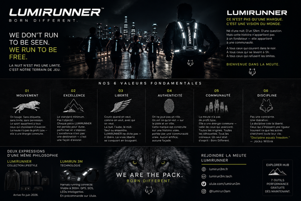 LUMIRUNNER : les valeurs d'une marque lifestyle premium née d'une nuit de running