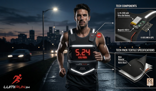LumiRun 3M lance le premier harnais running connecté français — visible à 300 mètres dans le noir
