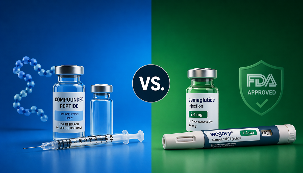 Compounded Peptides vs FDA-Approved Peptides: What's the Difference?