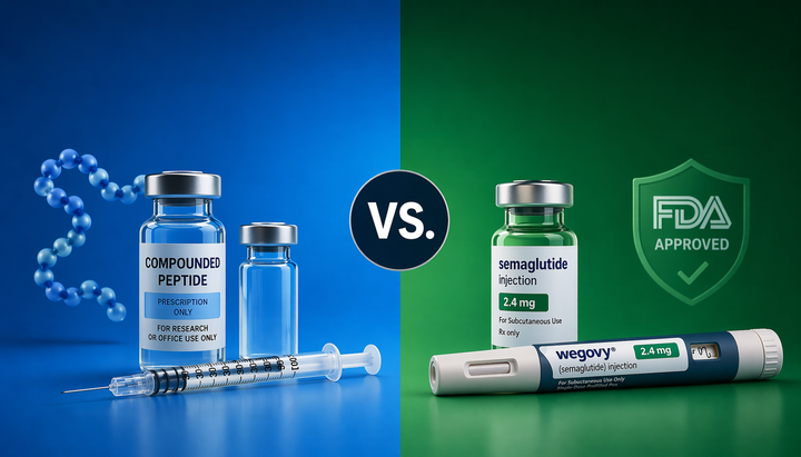 Compounded Peptides vs FDA-Approved Peptides: What's the Difference?