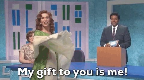 gif of kristen wiig on SNL