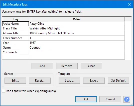 The types of metadata