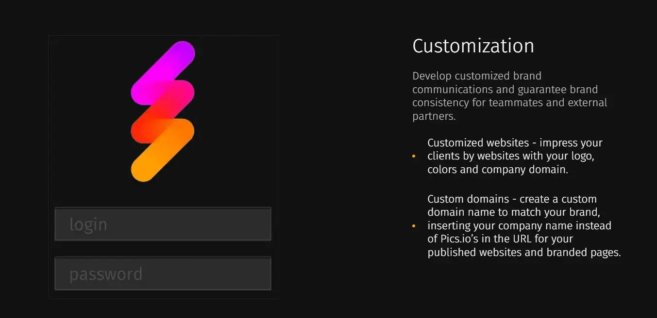 Pics.io DAM: branding