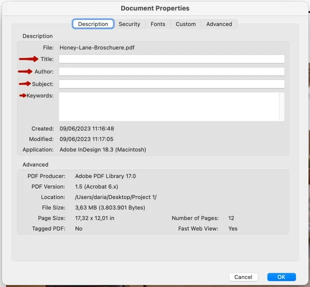 Open your PDF file in Adobe Acrobat