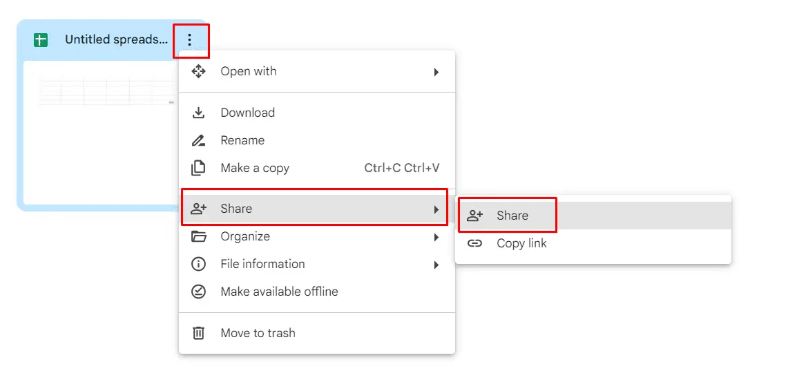Sharing Files and Folders in Shared Drive