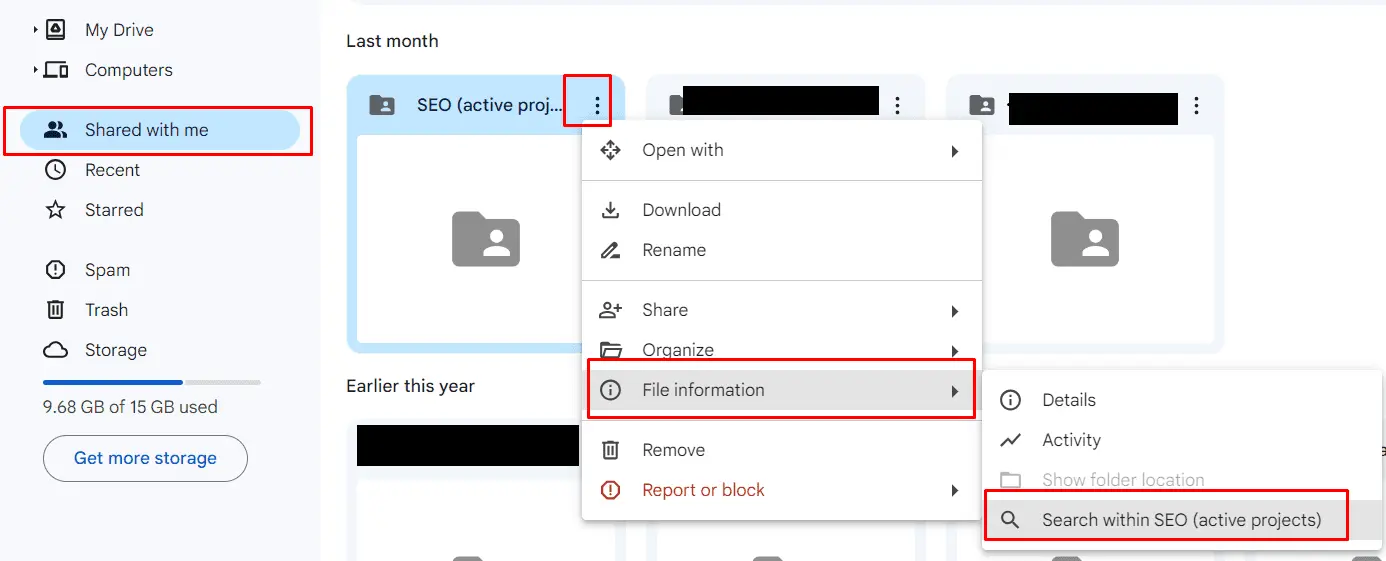 Finding Files in Shared Drive