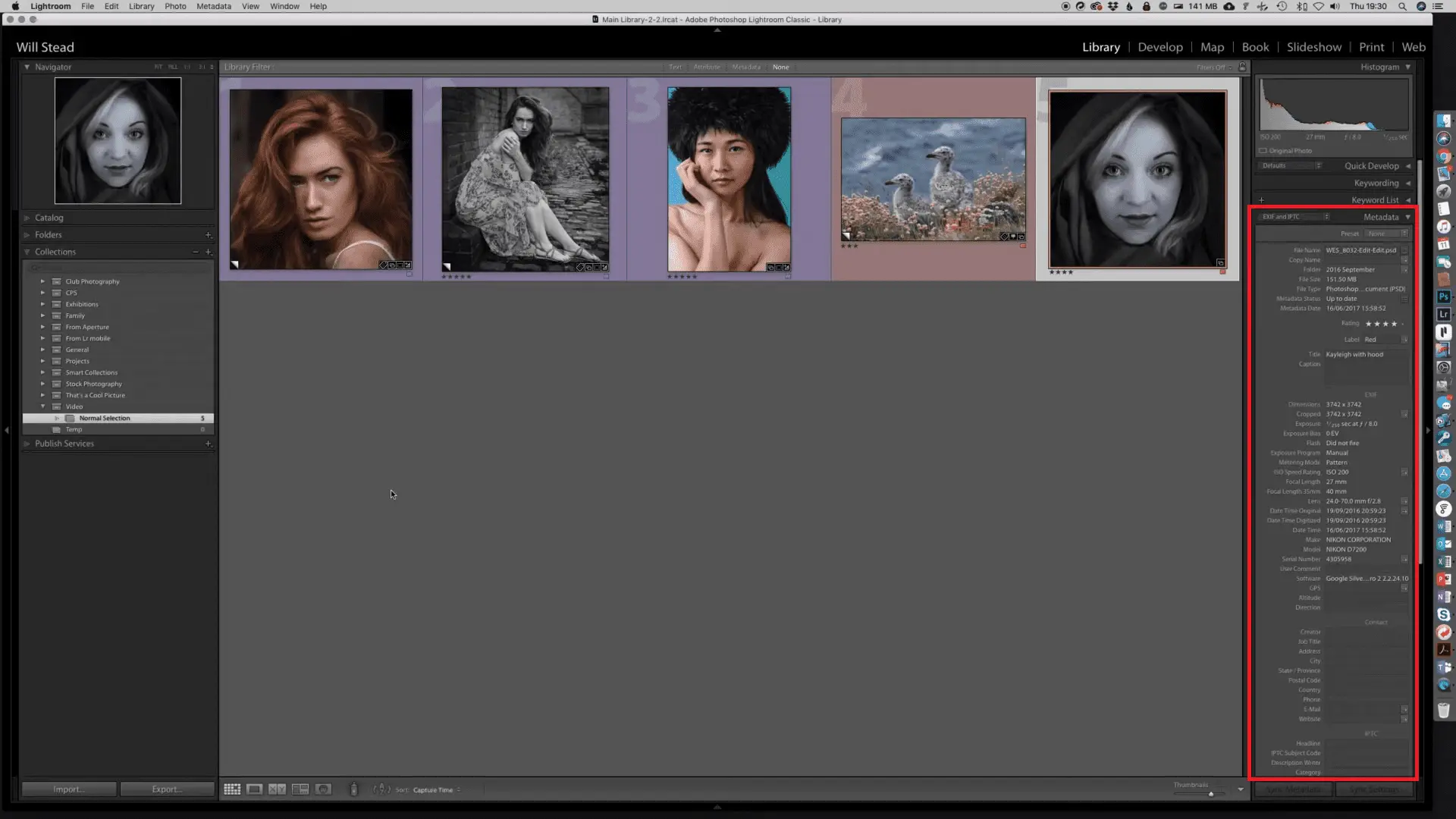 Adding metadata to photos in Lightroom