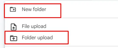 Creating or Uploading Folders to Shared Drive