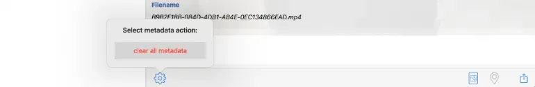 Remove Metadata from Videos