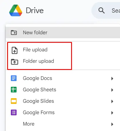 Move Files from OneDrive to Google Drive