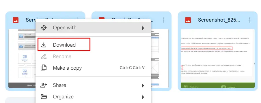 Manual Copying Google Drive