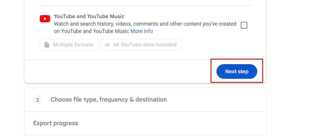 Using Google Takeout