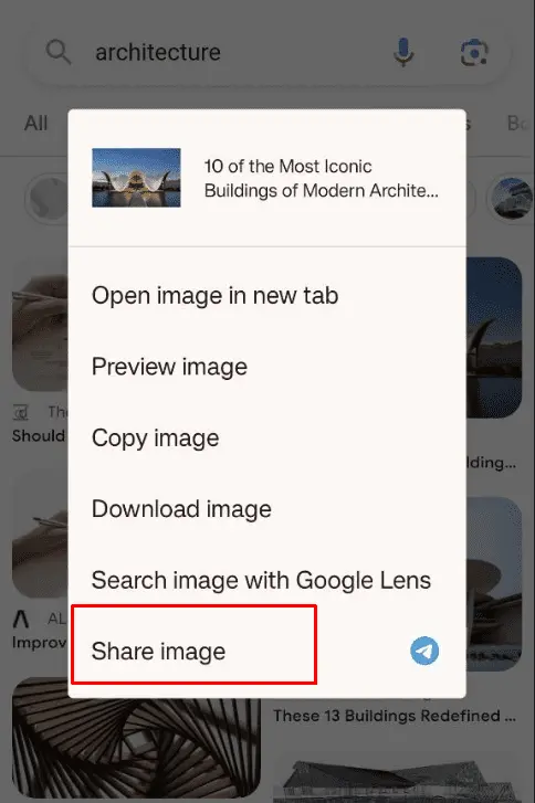 Get the URL of an Image