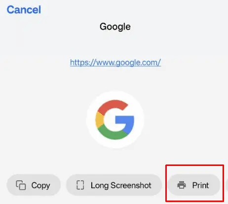Save as PDF on TabletOS 13