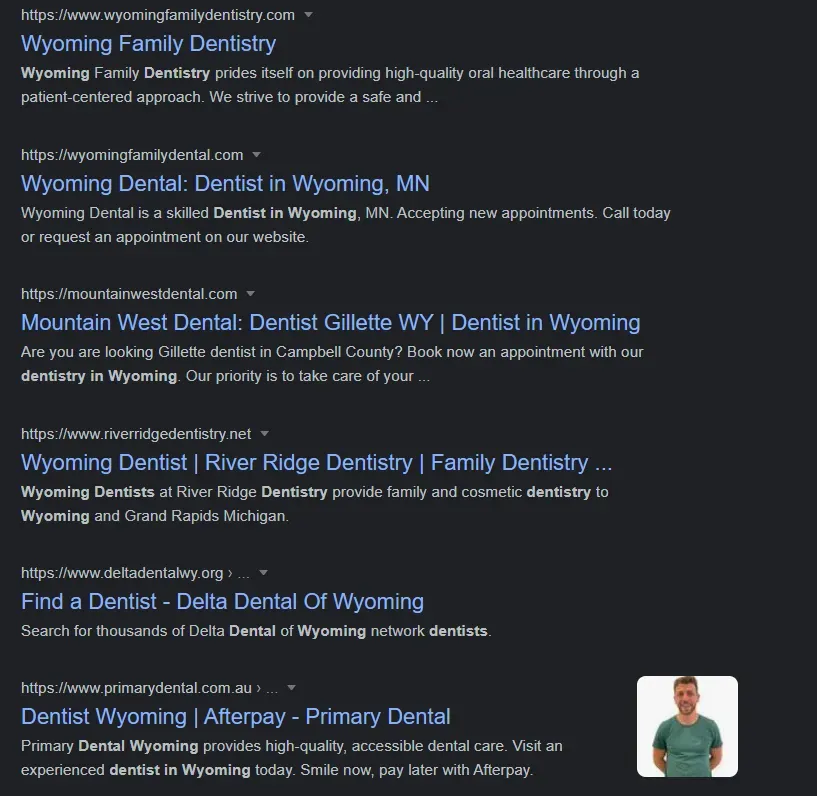 search result