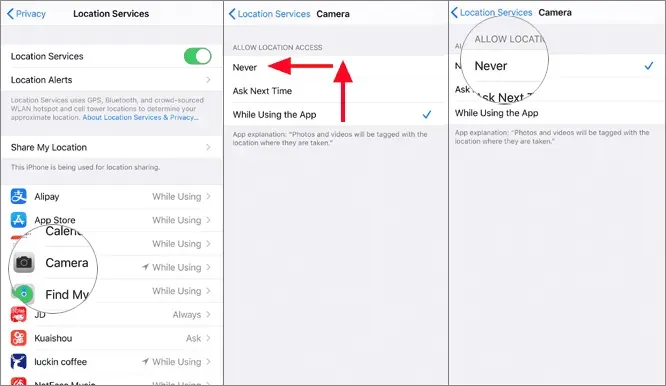How to Take Photos with No Location Data in iOS