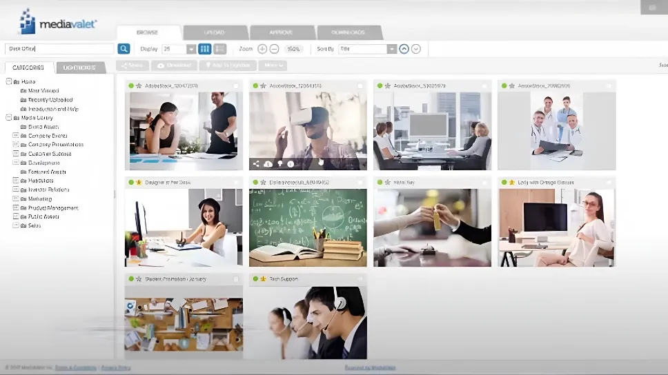 Mediavalet DAM interface