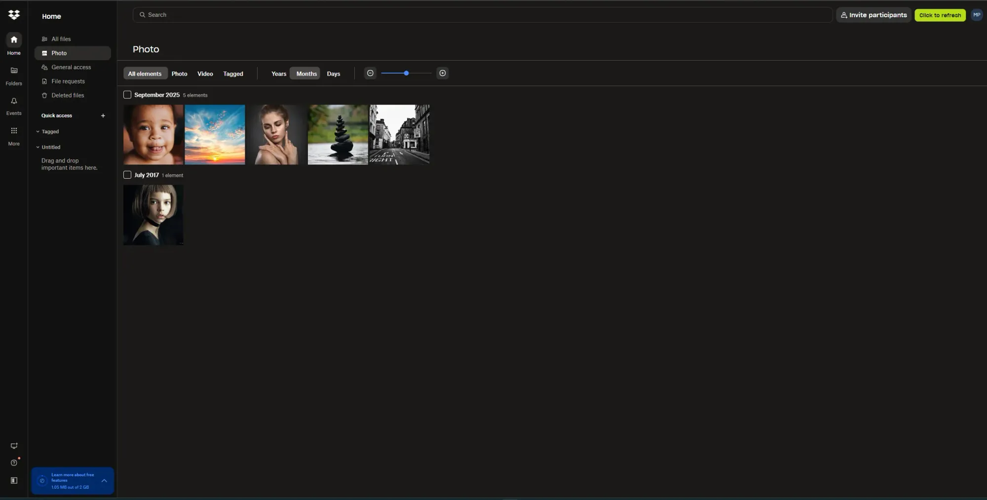 Dropbox app for securely storing and sharing your own photos