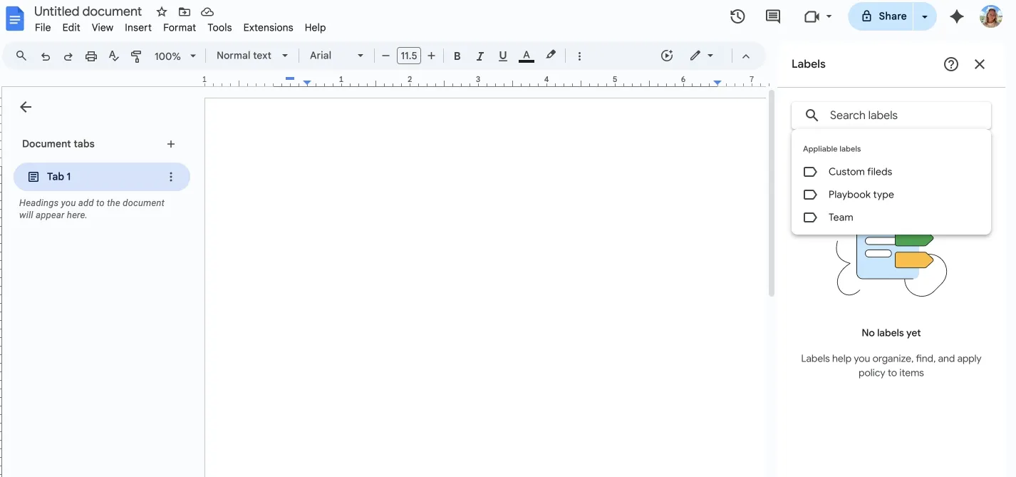Google Drive labels&nbsp;