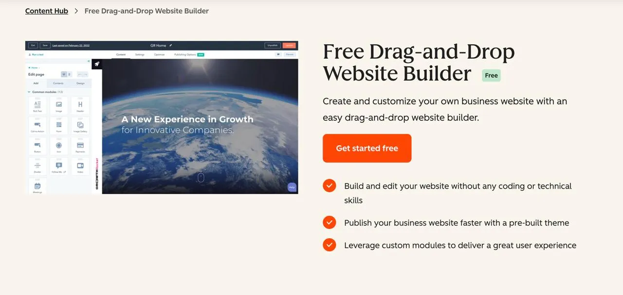 hubspot website