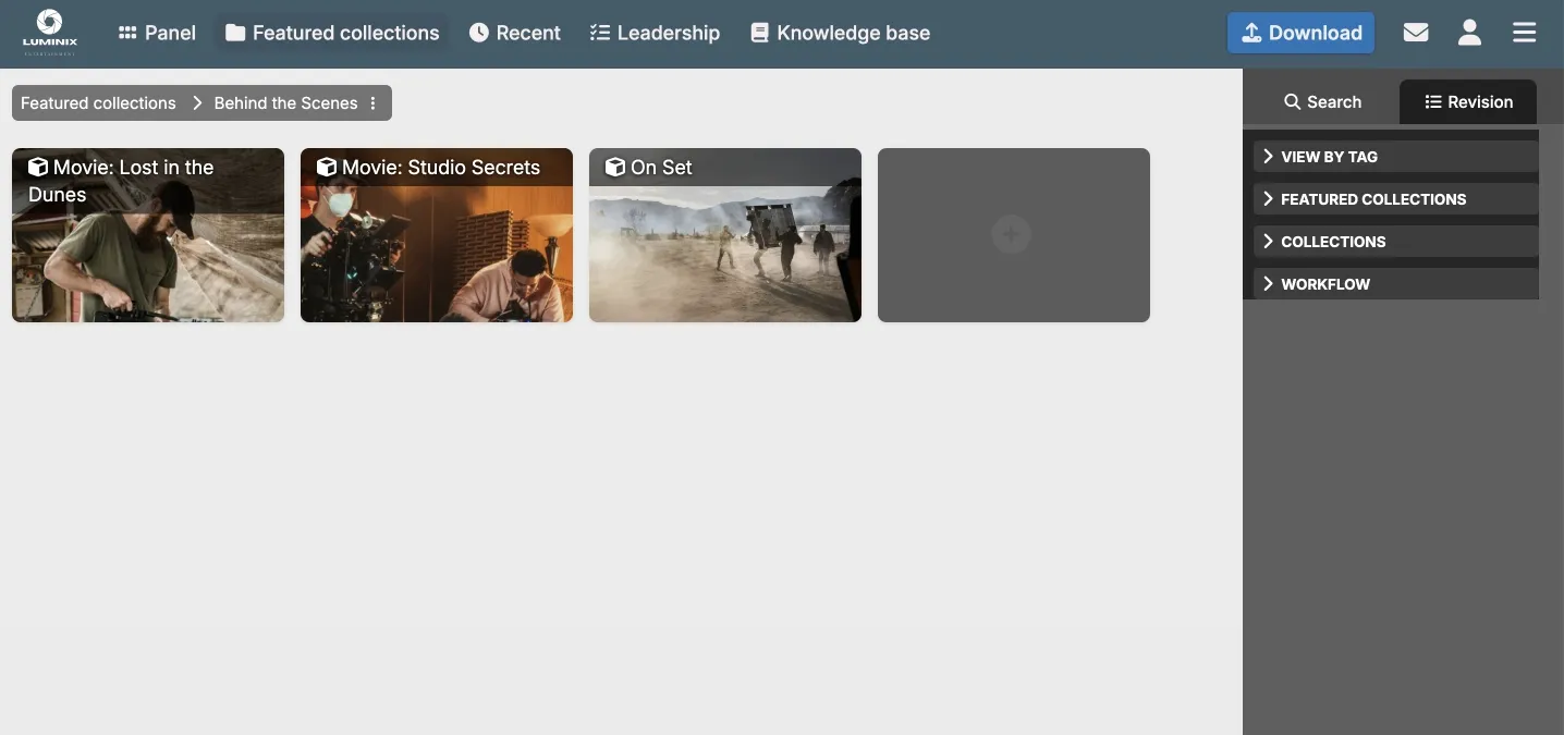 resourcespace interface