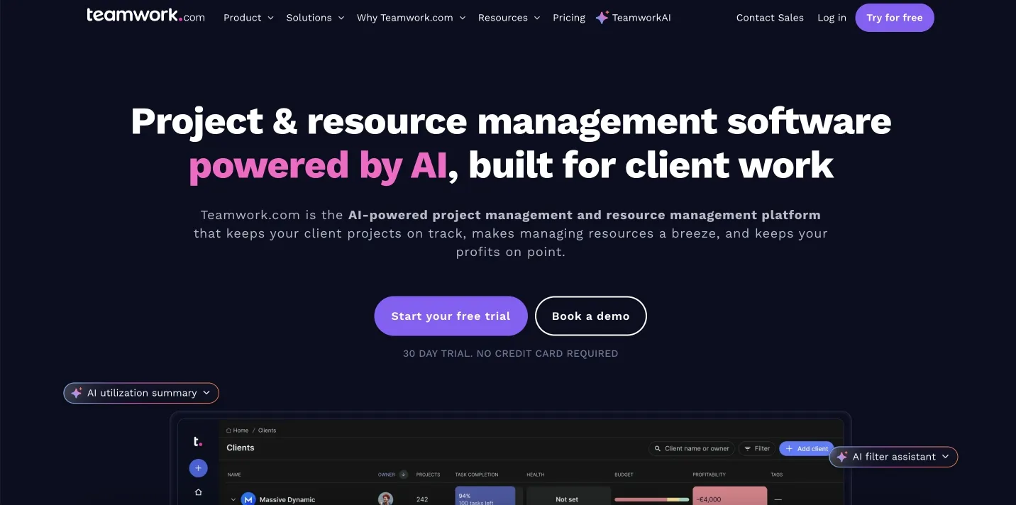 teamwork homepage