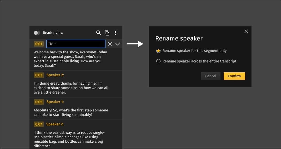 rename speaker