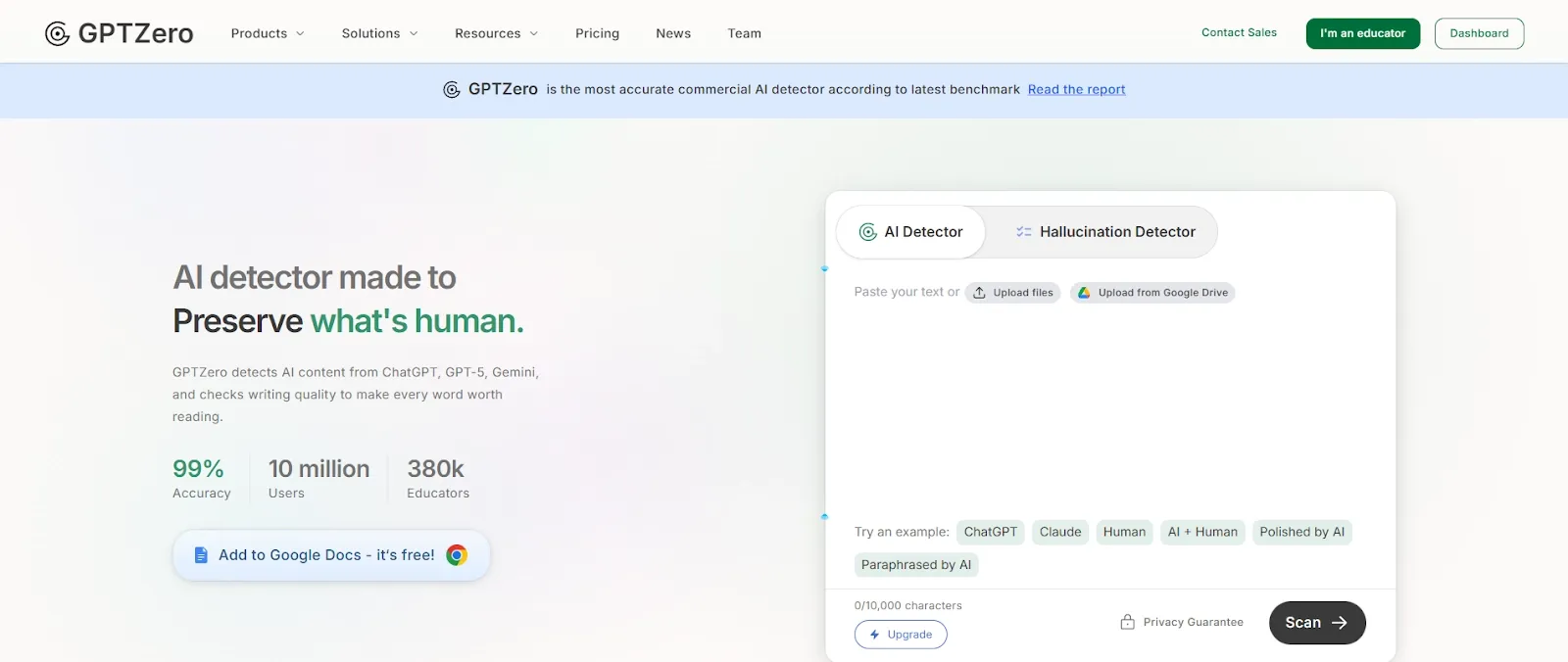 gptzero website