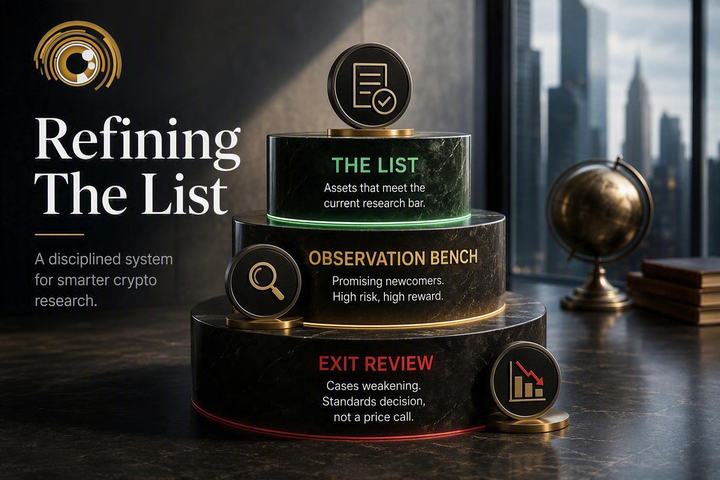 The Crypto List Evolves: One Removal, One Hold, and a New Observation Bench